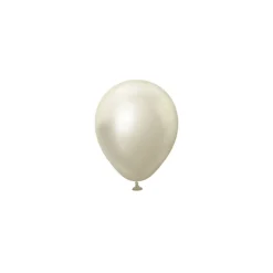 Kalisan Chrome Latexballon 12 cm, White Gold