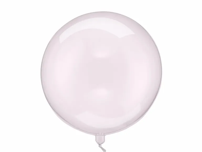 Klar Lyserød Orbz Ballon, 40 cm