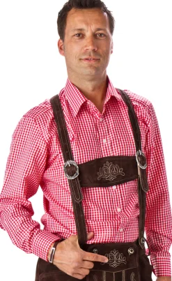 Klassisk Rødternet Oktoberfest Skjorte, Regular Fit