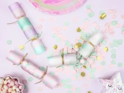 Knallerter Pastel Mix m/Papir Konfetti, 6 stk.