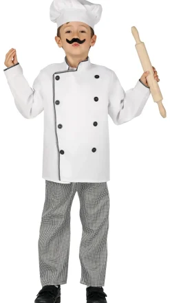 Kokkekostume til børn – Klassisk kokkeuniform i 3 dele (3 - 12 år)