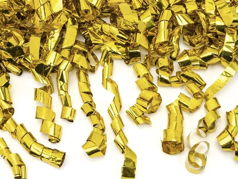 Konfetti Kanon - Guld Streamers, 60cm