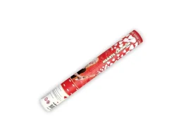 Konfetti Kanon - Hvide Hjerter, 40cm