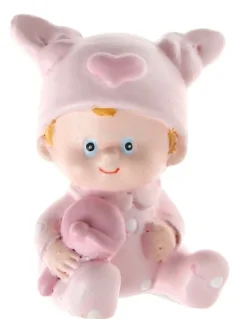 Koralfarvet Baby Kagefigurer, 2 stk.