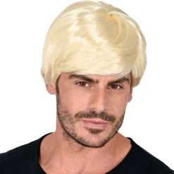 Korthåret Blond Herre Paryk