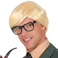 Korthåret Blond Herre Paryk
