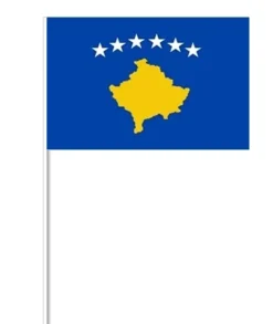 Kosovosk Papirflag på Pind, 27 x 20 cm