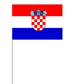 Kroatisk Papirflag på Pind, 27 x 20 cm