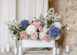 Kunstig Brudeslør Blomst 62 cm, Hvid