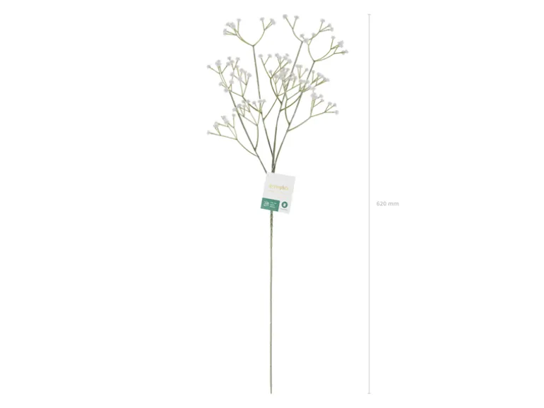 Kunstig Brudeslør Blomst 62 cm, Hvid