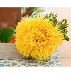 Kunstige Blomster - Gule Dahlia