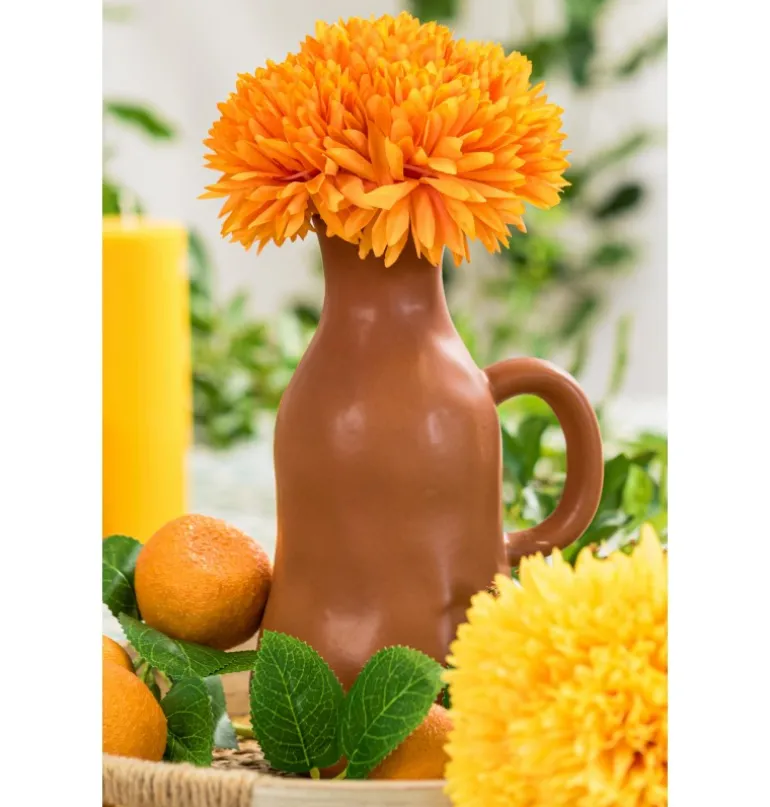Kunstige Blomster - Orange Dahlia