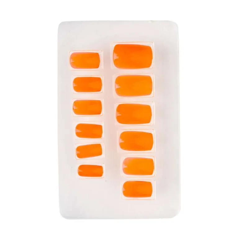 Kunstige Negle i Neon Orange, 12 stk.