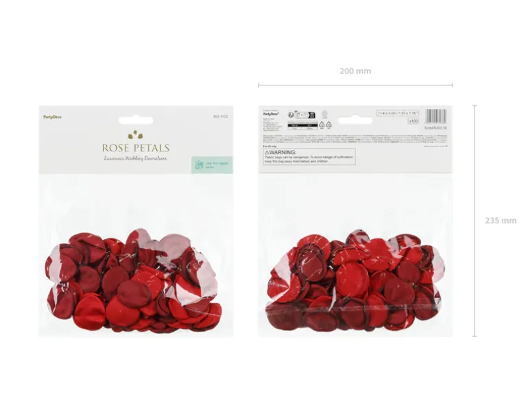 Kunstige Rosenblade Premium - Bordeaux