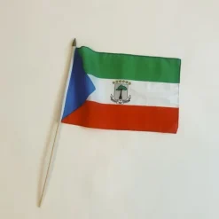 Ækvatorialguinea Stofflag på Træpind, 30x45 cm