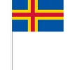 Ålandsk Papirflag på Pind, 27 x 20 cm