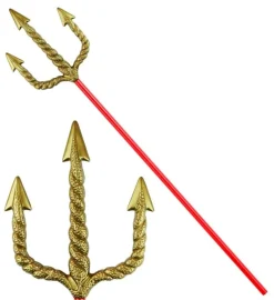 Lang Trefork m/Rødt Skaft, 120 cm