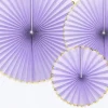 Lavendel Rosetter m/Guld Kant, 3 stk.