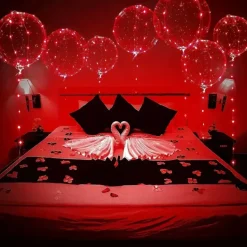 LED-Ballon med Rødt Lys