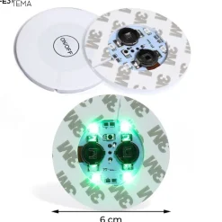 LED Skum Coaster m/Selvklæbende 3M Tape