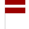 Letlands Papirflag på Pind, 27 x 20 cm
