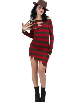 Licenseret Freddy Krueger Strikket Kjole