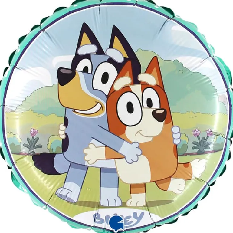 Licenseret Rund "Bluey & Bingo" Folieballon, 46 cm