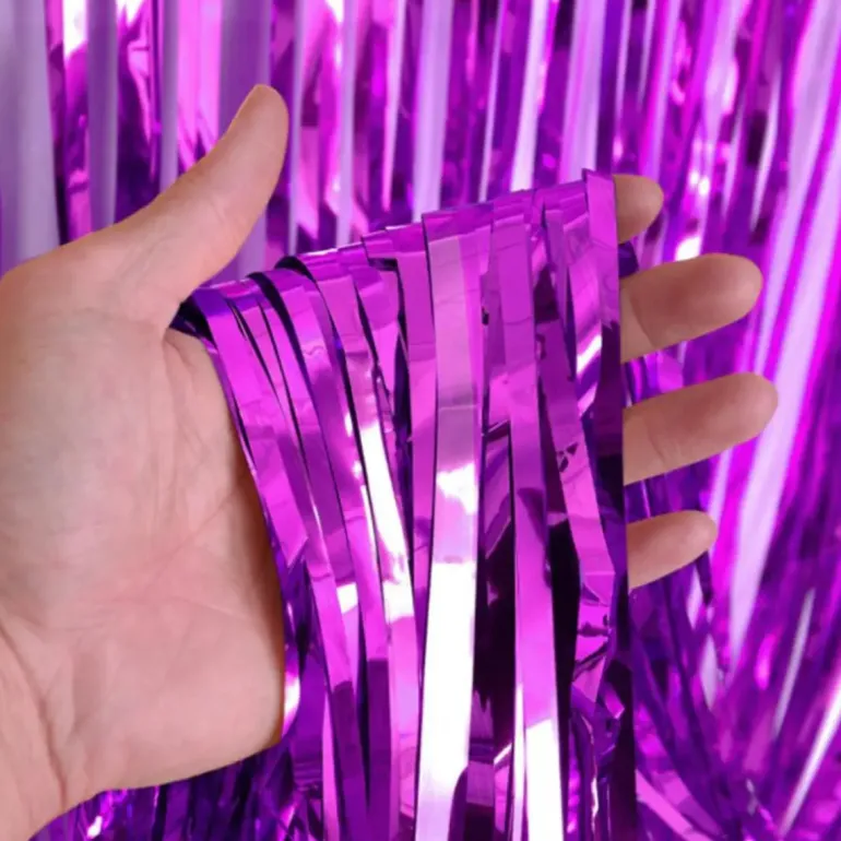 Lilla Glimmerforhæng Folie 100x240cm