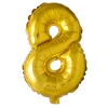 Lille Guld Folie Tal Ballon (ca. 40cm.) - 8 Tal