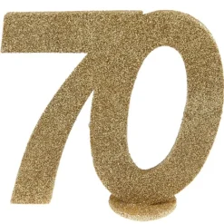 Lille Guld Glitter "70" Tal - Borddekoration