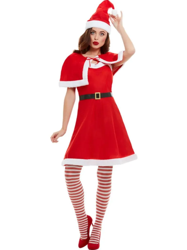 Lille Miss Santa Kjole m/Kappe & Nissehue