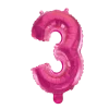 Lille Pink Folie Tal Ballon (ca. 40cm.) - 3 Tal