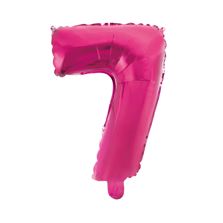 Lille Pink Folie Tal Ballon (ca. 40cm.) - 7 Tal