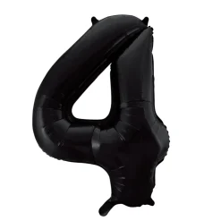 Lille Sort Folie Tal Ballon (ca. 40cm.) - 4 Tal