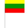 Litauisk Papirflag på Pind, 27 x 20 cm