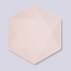 Luksus Middagstallerkner - Lyserød Hexagonal