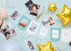 Lyseblå Foto Guirlande - Min Babys Første År