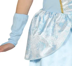Lyseblå Prinsessekjole I 2 Dele - Kostume Til Piger (3 - 9 år)