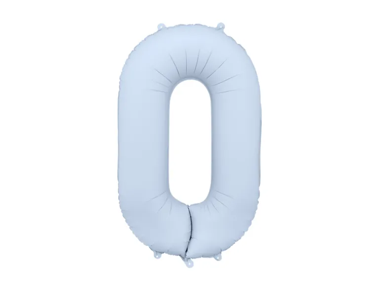 Lyseblå Tal Ballon 86 cm - 0