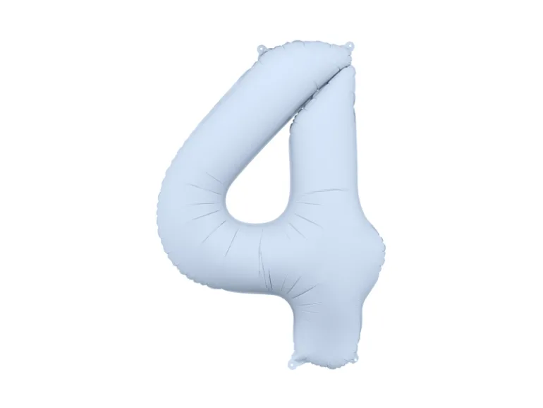 Lyseblå Tal Ballon 86 cm - 4