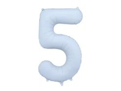 Lyseblå Tal Ballon 86 cm - 5