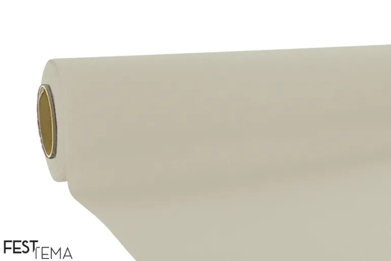 Lysebrun Airlaid Rulledug (1,2 x 10m) - "Sand" Stoflignende papirdug