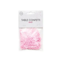 Lyserød "Baby" konfetti, 14 gr.