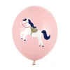 Lyserøde Latex Balloner m/Hest 6 stk., 30cm