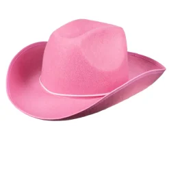 Lyserød Rodeo Cowboy hat til Voksne