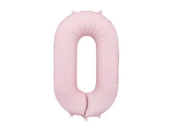 Lyserød Tal Ballon 86 cm - 0