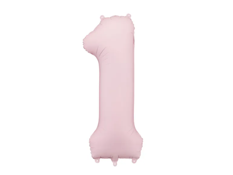 Lyserød Tal Ballon 86 cm - 1