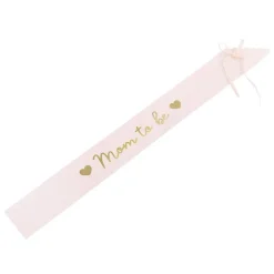 Lyserødt "Mom to Be" Sash til Baby Shower