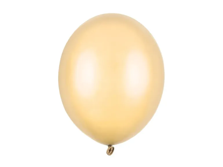 Lys Orange Ballon Metallisk, 30 cm