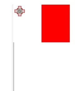 Malta Papirflag på Pind, 27 x 20 cm
